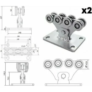 CAME S-500 KIT комплект фурнитуры для откатных ворот до 500 кг (КАМЕ) CAME S-500 KIT комплект фурнитуры для откатных ворот до 500 кг (КАМЕ)