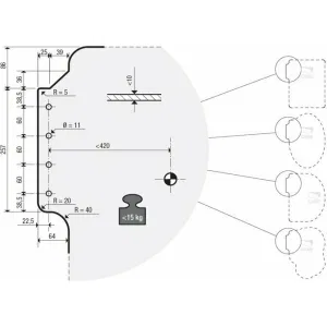 Комплект крепления сторонней створки для WING 40 CAME 001PSWLC (КАМЕ) Комплект крепления сторонней створки для WING 40 CAME 001PSWLC (КАМЕ)