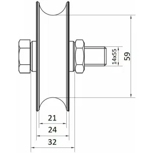Колесо с подшипником, полукруглое сечение, D-80, до 150 кг CAME WO 824 1700029 (КАМЕ) Колесо с подшипником, полукруглое сечение, D-80, до 150 кг CAME WO 824 1700029 (КАМЕ)