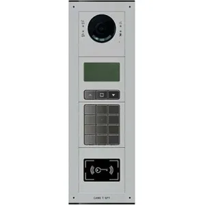 Вызывная IP-видеопанель MTM с кодонаборной клавиатурой, дисплеем и считывателем, 4 модуля, цвет серый CAME MKITVIP-40KDR (КАМЕ) Вызывная IP-видеопанель MTM с кодонаборной клавиатурой, дисплеем и считывателем, 4 модуля, цвет серый CAME MKITVIP-40KDR (КАМЕ)